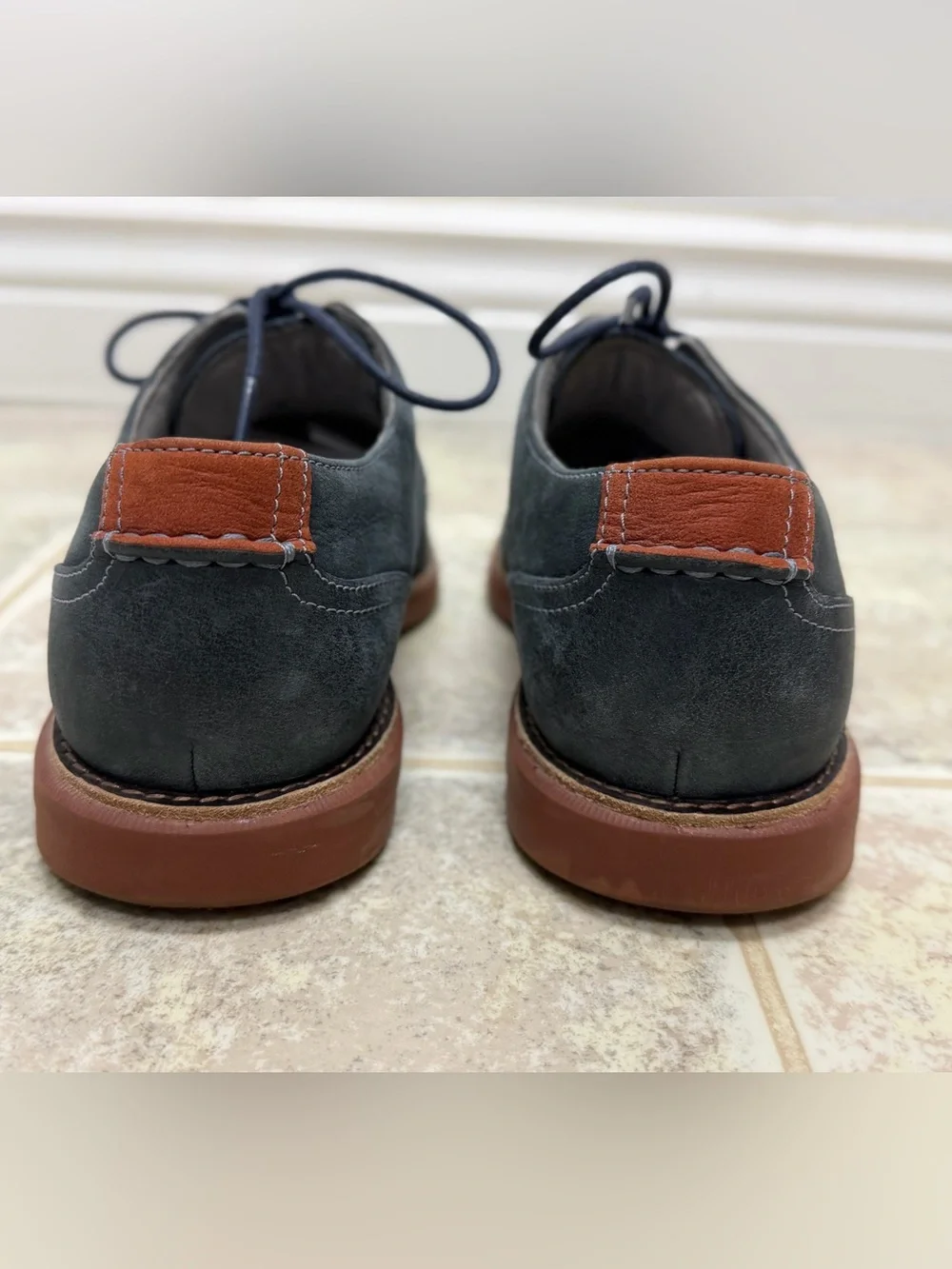 Sperry Gold Cup Bellingham Grey Suede Cap Toe Oxford ASV Dress Shoes 10